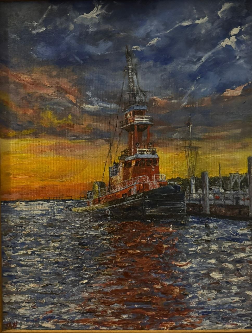 Adversity, oil on paper