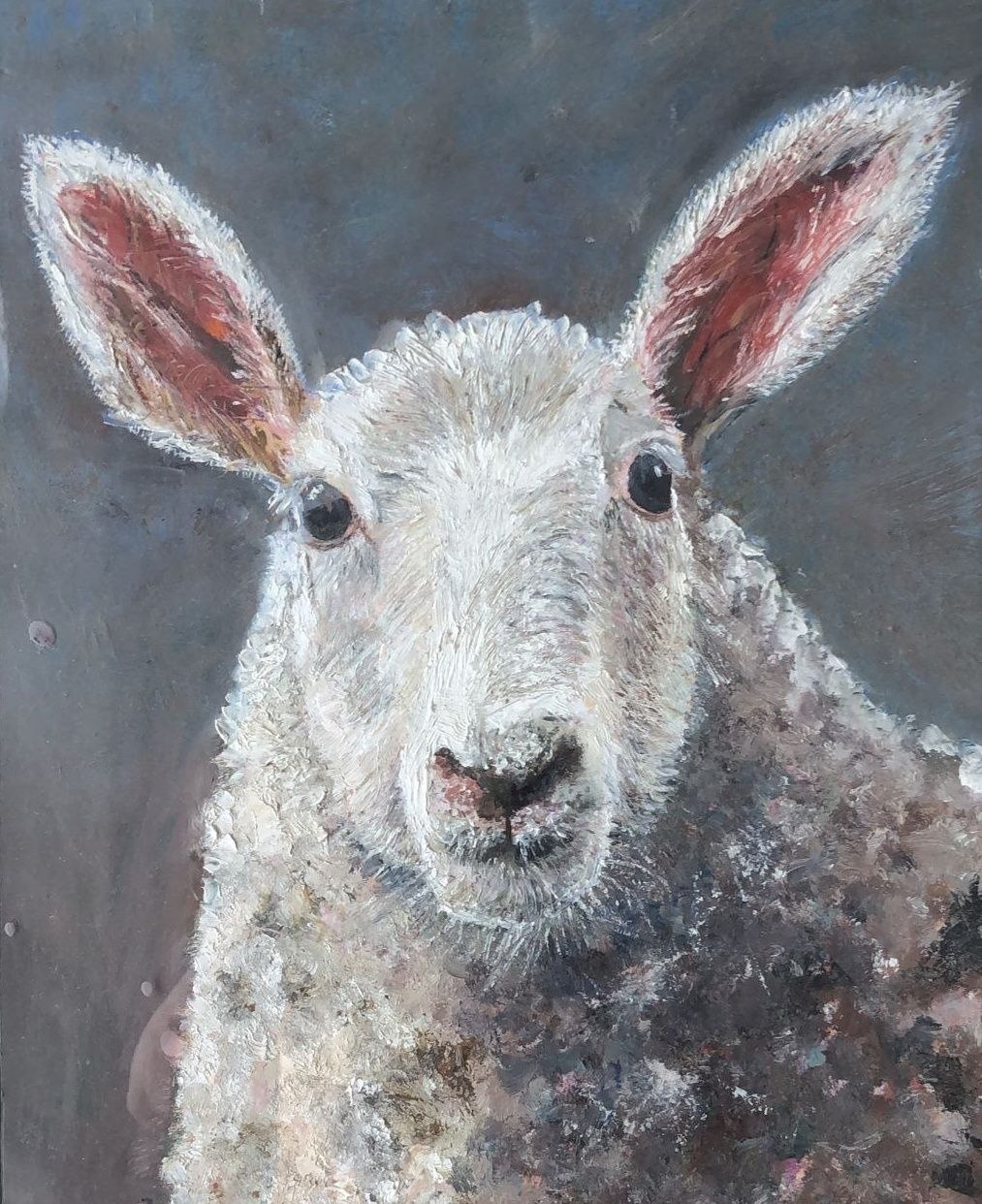 Mary's Friend, oil on paper